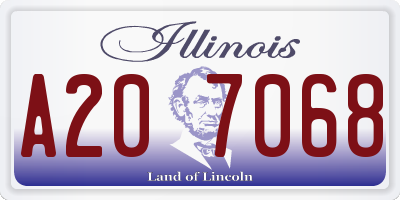 IL license plate A207068
