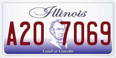 IL license plate A207069
