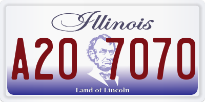 IL license plate A207070