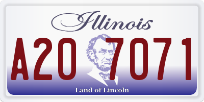 IL license plate A207071