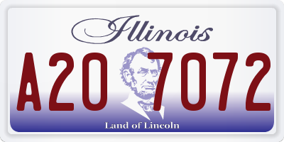 IL license plate A207072