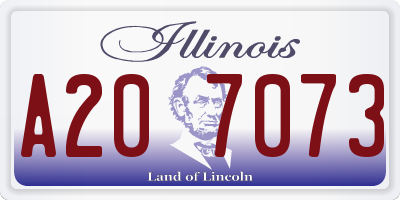 IL license plate A207073