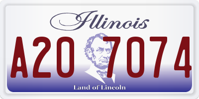 IL license plate A207074