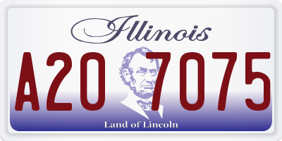 IL license plate A207075