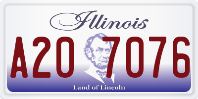 IL license plate A207076