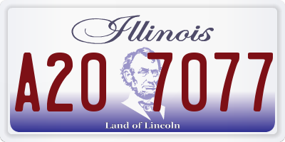 IL license plate A207077