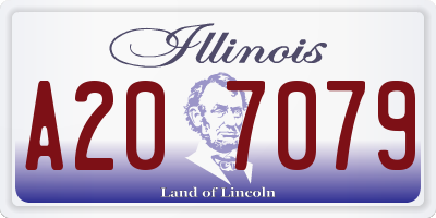 IL license plate A207079