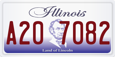 IL license plate A207082