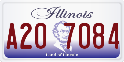 IL license plate A207084
