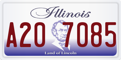 IL license plate A207085