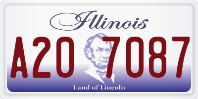 IL license plate A207087
