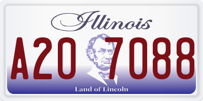 IL license plate A207088