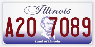 IL license plate A207089