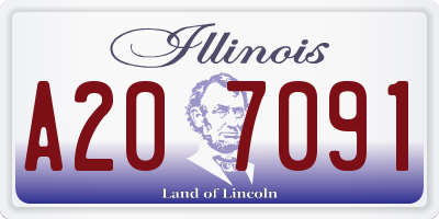 IL license plate A207091