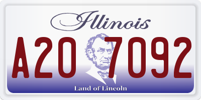 IL license plate A207092