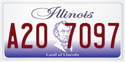 IL license plate A207097