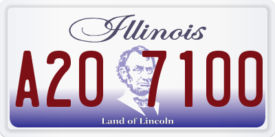 IL license plate A207100