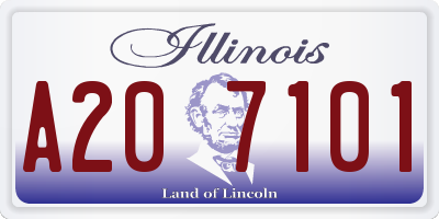 IL license plate A207101