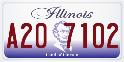 IL license plate A207102