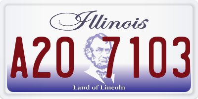 IL license plate A207103