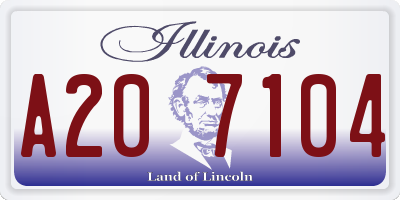 IL license plate A207104