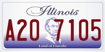 IL license plate A207105