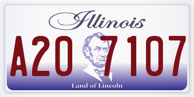 IL license plate A207107