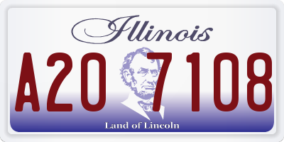 IL license plate A207108