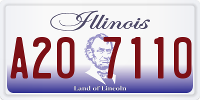 IL license plate A207110
