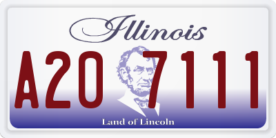 IL license plate A207111