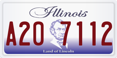 IL license plate A207112