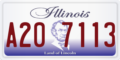 IL license plate A207113