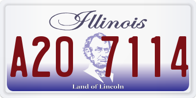 IL license plate A207114