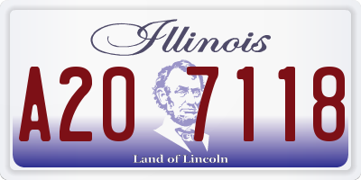 IL license plate A207118