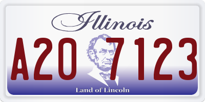 IL license plate A207123