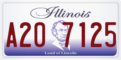 IL license plate A207125