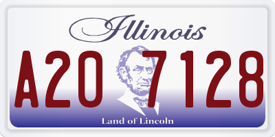 IL license plate A207128