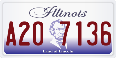 IL license plate A207136