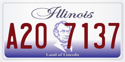 IL license plate A207137