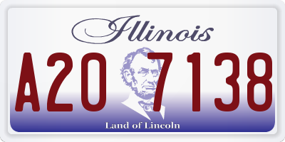 IL license plate A207138