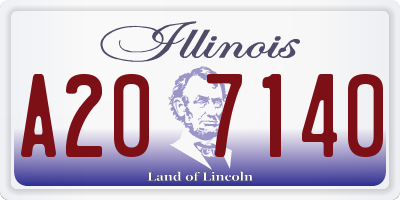 IL license plate A207140