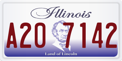 IL license plate A207142