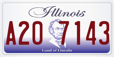 IL license plate A207143