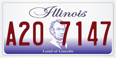IL license plate A207147