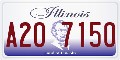 IL license plate A207150