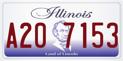 IL license plate A207153