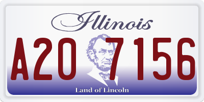 IL license plate A207156