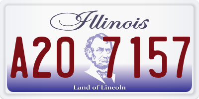 IL license plate A207157