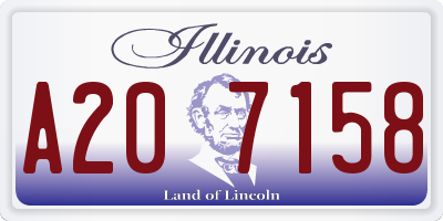 IL license plate A207158