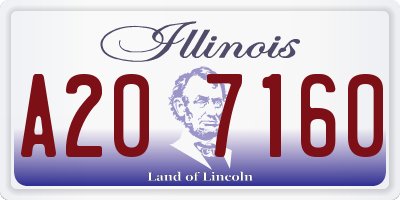 IL license plate A207160